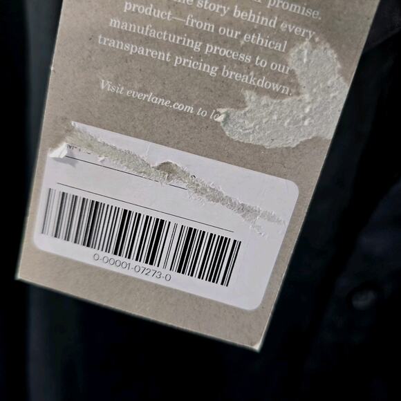 Everlane Shirt Mens Medium Black Linen Polo Short Sleeve Button Collared - Picture 8 of 11